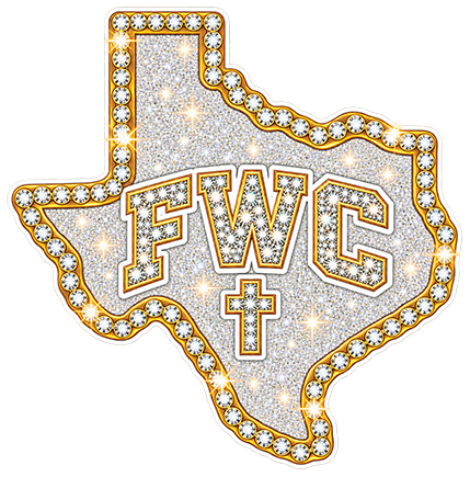 Texas FWC Silver/Gold — UV DTF on acrylic