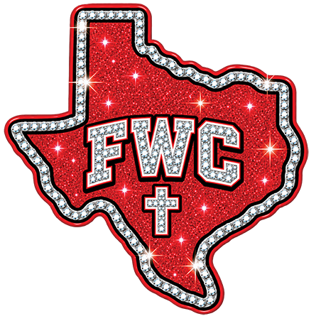 Texas FWC Red/Silver — UV DTF on acrylic