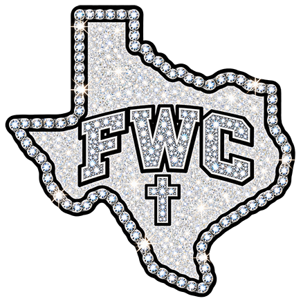 Texas FWC Silver/Black — UV DTF on acrylic