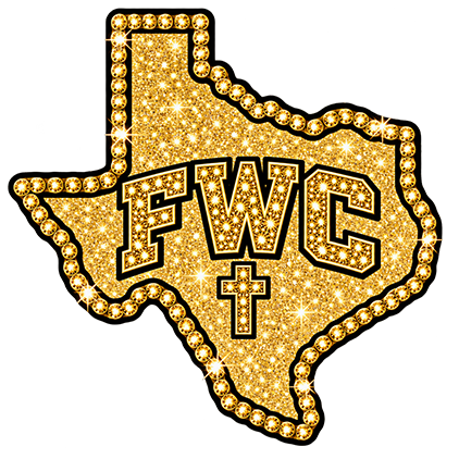 Texas FWC Gold/Black — UV DTF on acrylic