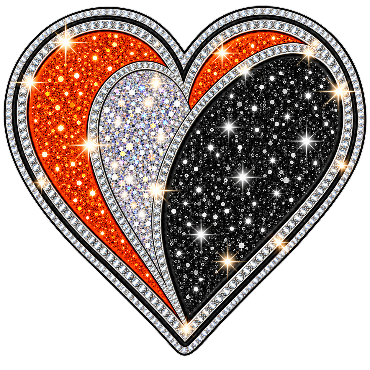 HHS Spirit Heart — UV DTF on acrylic