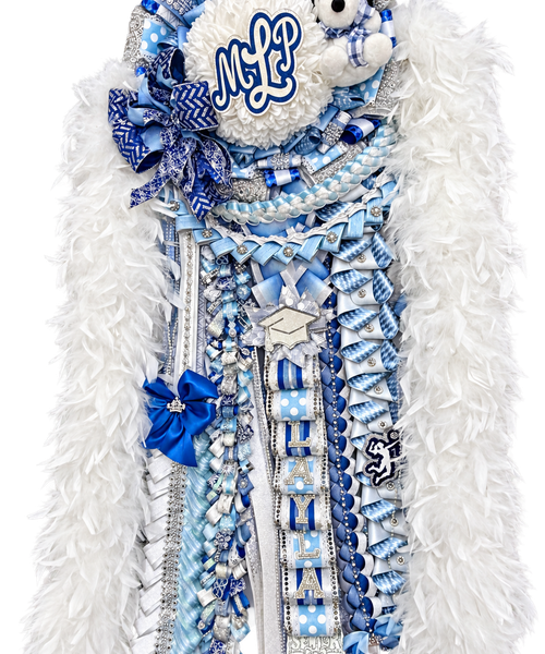 Ready-made homecoming mum braids in school colors